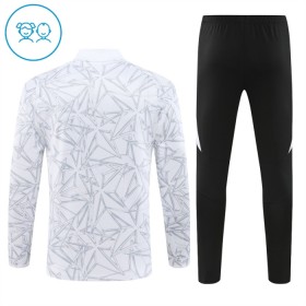 Real Madrid Børn Trænings Sweatshirt Hvid Kvart-Zip 2024-25